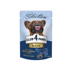 Comanda online Club 4 Paws Premium Plus Selection Hrana pentru caini adulti de talie mica -Bucati de vita si legume in sos