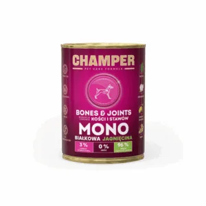 Comanda online Conserva hrana caini CHAMPER Bones Joints cu miel 400 g monoproteina
