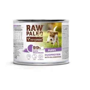 Comanda online Conserva pentru catelusi RAW PALEO Duck&Boar Puppy 200g cu rata si mistret