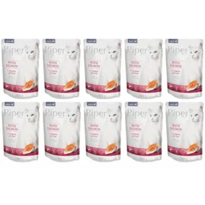 Comanda online DOLINA NOTECI PIPER Animals Cat cu somon 10x100 g hrană umedă pentru pisici