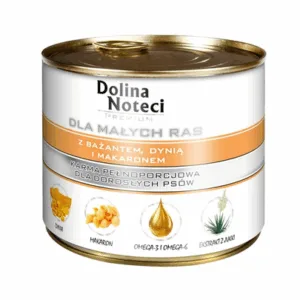 Comanda online DOLINA NOTECI Premium talie mică cu fazan dovleac și tăiței 185 g