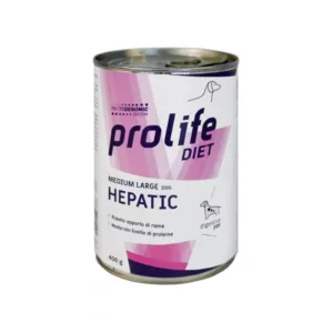 Comanda online Dieta veterinara umeda prolife hepatic pentru caini de talie medie mare cv 400g