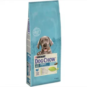 Comanda online Dog Chow Puppy Large Breed cu Curcan 14 kg