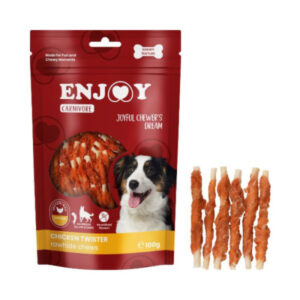 Comanda online ENJOY Carnivore Twister Rawhide Chews