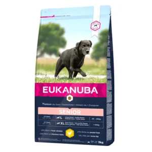 Comanda online EUKANUBA Caring Senior Large Breed hrana uscata caini seniori talie mare