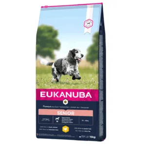 Comanda online EUKANUBA Caring Senior Medium Breed hrana uscata caini seniori talie medie