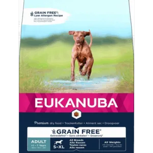 Comanda online EUKANUBA Grain Free S-XL Adult 3 kg Hrana caine adult