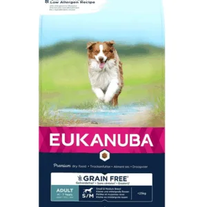 Comanda online EUKANUBA Grain Free S/M Adult 12 kg Hrana caini talie mica si medie