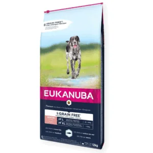 Comanda online EUKANUBA Grain Free Senior Large ocean fish 12 kg hrana caini seniori talie mare