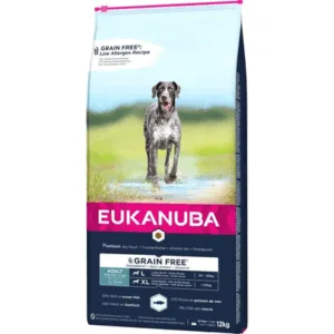 Comanda online EUKANUBA Grain Free hrana uscata fara cereale pentru caini adulti talie mare 12 kg