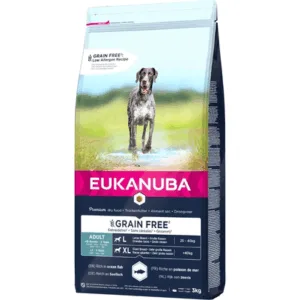 Comanda online EUKANUBA Grain Free hrana uscata fara cereale pentru caini adulti talie mare 3 kg
