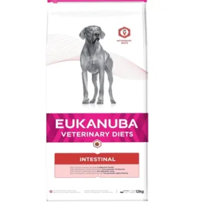 Comanda online EUKANUBA Intestinal Disorders Adult All Breeds Chicken dieta veterinara pentru caini cu afectiuni intestinale 12 kg