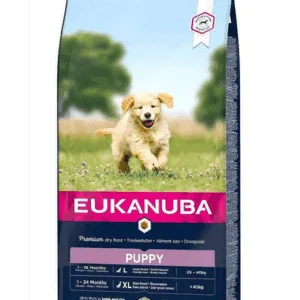 Comanda online EUKANUBA Puppy Large Breed Lamb & Rice hrana uscata caini juniori talie mare