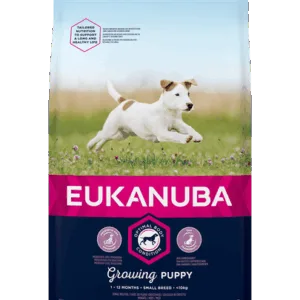 Comanda online EUKANUBA Puppy Small Breeds Chicken hrana uscata caini juniori de talie mica 3 kg