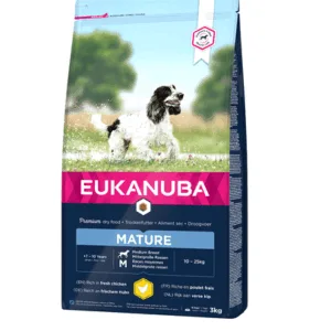 Comanda online EUKANUBA Senior Medium Breeds Chicken Hrana uscata pentru caini senior de talie medie