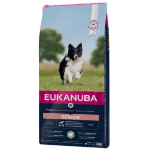 Comanda online EUKANUBA Senior Small&Medium Lamb & Rice hrana uscata caini seniori 12 kg