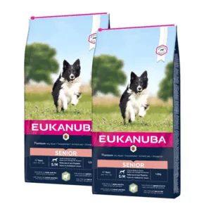 Comanda online EUKANUBA Senior Small&Medium Lamb & Rice hrana uscata caini seniori 24 kg (2 x 12 kg)