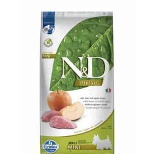 Comanda online FARMINA N&D Adult Mini Boar&Apple hrana uscata caini adulti talie mica