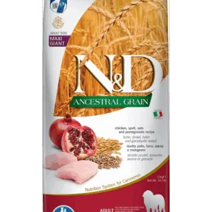 Comanda online FARMINA N&D Ancestral Dog Adult Giant Maxi hrana uscata caini adulti talie mare