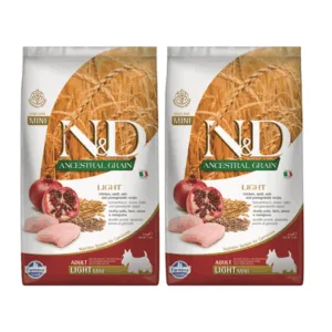 Comanda online FARMINA N&D Ancestral Grain Ancestral Dog light chicken & pomegranate 2 x 2