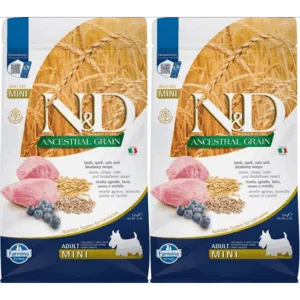 Comanda online FARMINA N&D Ancestral Grain Lamb & Blueberry Adult Mini dog alimente caini rasa mica 2 x 2