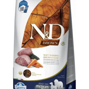 Comanda online FARMINA N&D Brown Dog Adult Medium Maxi Lamb