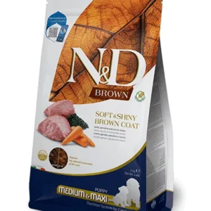 Comanda online FARMINA N&D Brown Dog Puppy Medium Maxi Lamb