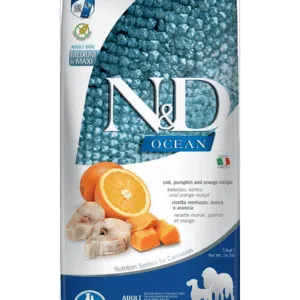 Comanda online FARMINA N&D Dog Ocean Adult Medium &Maxi Hrana uscata pentru caini de talie medie si mare