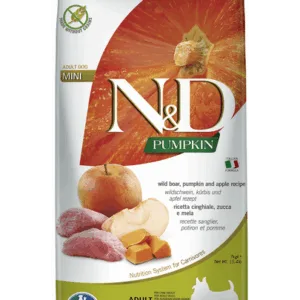 Comanda online FARMINA N&D GF Adult Mini Pumpkin Boar&Apple hrana uscata caini adulti talie mica
