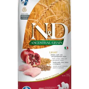 Comanda online FARMINA N&D Low Grain Light Adult Medium/Maxi  Sac hrana uscata pentru caini talie medie sau mare