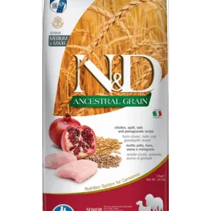 Comanda online FARMINA N&D Low Grain Senior Medium/Maxi Hrana uscata pentru caini seniori talie medie si mare