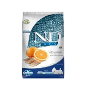 Comanda online FARMINA N&D OCEAN DOG HERRING & ORANGE ADULT MINI 7 kg