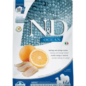 Comanda online FARMINA N&D Ocean Adult Medium/Maxi Hrana pentru caini talie medie sau mare