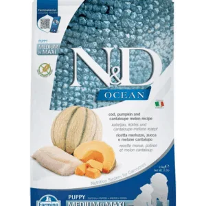 Comanda online FARMINA N&D Ocean Hrana uscata catei talie medie sau mare