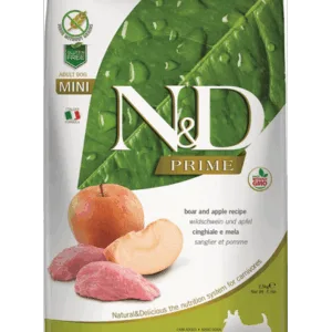 Comanda online FARMINA N&D Prime Adult Mini - Hrană uscată cu carne de mistreț și măr 2.5 kg