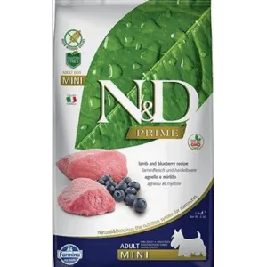Comanda online FARMINA N&D Prime Lamb & Blueberry Adult Mini 14 kg (2 x 7 kg) hrana uscata caini adulti talie mica