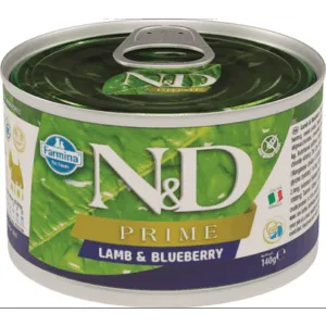 Comanda online FARMINA N&D Prime dog lamb & blueberry mini 140 g