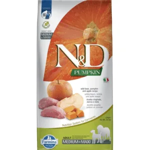 Comanda online FARMINA N&D Pumpkin Adult Medium & Maxi Hrana uscata caini talie medie si mare