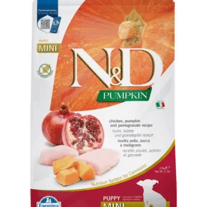 Comanda online FARMINA N&D Pumpkin Dog Puppy Mini cu puiHrana catei talie mica
