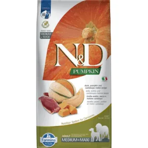 Comanda online FARMINA N&D Pumpkin Duck & Cantaloupe Adult Medium & Maxi Hrana caini talie medie si mare