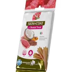 Comanda online FARMINA N&D Quinoa Dental Treat Skin Coat Duck Medium/Maxi 100 g batoane dentare caini de talie medie si mare