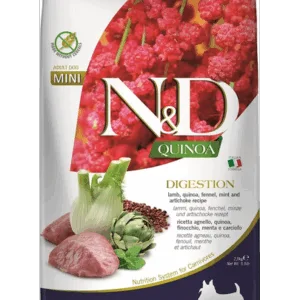 Comanda online FARMINA N&D Quinoa Digestion Hrana digestiva pentru caini de talie mica