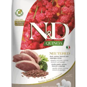 Comanda online FARMINA N&D Quinoa Dog Neutered Adult Medium/Maxi hrana uscata caini adulti dupa castrare/sterilizare