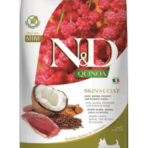 Comanda online FARMINA N&D Quinoa Mini Skin&Coat hrana caini talie mica 2