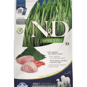 Comanda online FARMINA N&D Spirulina Adult Medium&Maxi Lamb & Wolfberry 2 kg Hrana uscata pentru caini
