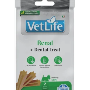 Comanda online FARMINA Vet Life Dental Treat Renal Mini 60 g gustare dentara caini cu probleme renale