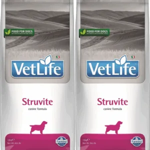 Comanda online FARMINA Vet Life Dog Struvite 2x12 kg dieta caini adulti cu afectiuni tract urinar inferior