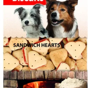 Comanda online FLAMINGO Biscuiţi pentru câini Crunch Sandwich Inimă 500g