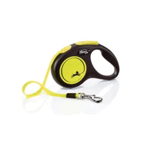 Comanda online FLEXI Lesă automată New Classic Neon S bandă 5 M