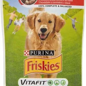 Comanda online FRISKIES Plic hrană umedă pt câini Adult Vită şi Cartofi în aspic 100g